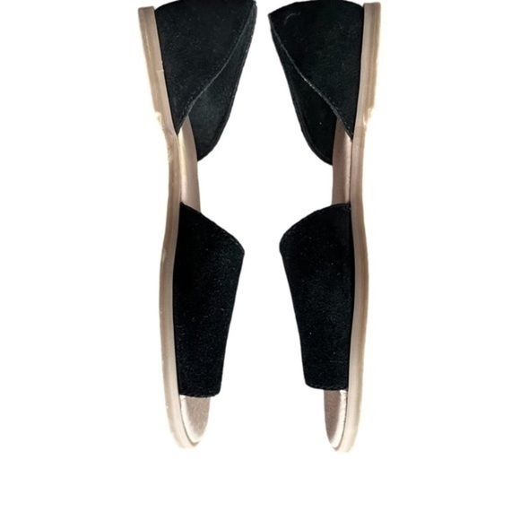 J. Jill black suede open toe d'orsay flat - Picture 4 of 7